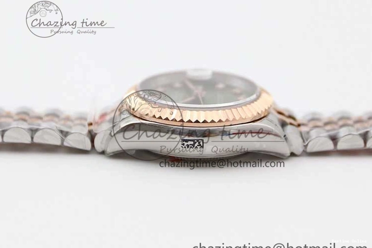 0511 Lady DateJust 28 SS RG TWF 1:1 Best Edition Green Dial Diamonds Markers on Jubilee Bracelet NH Trendsetting 2130
